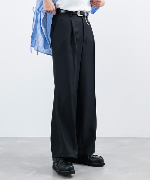 「JUNRED」 スラックス L チャコールグレー メンズ_画像4