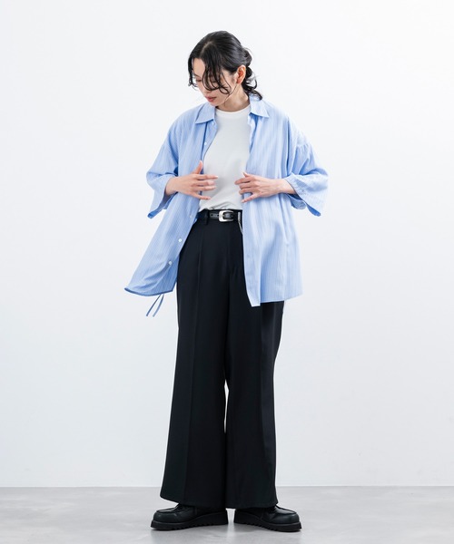 「JUNRED」 スラックス L チャコールグレー メンズ_画像7