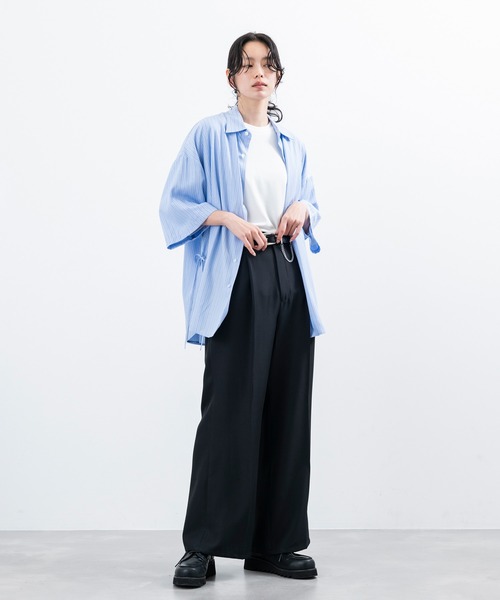 「JUNRED」 スラックス L チャコールグレー メンズ_画像8