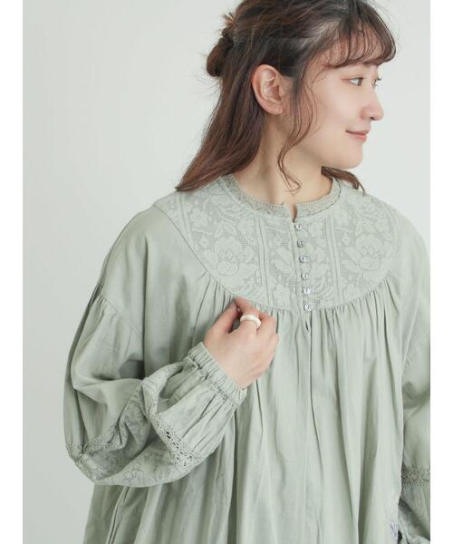 「TSUHARU by Samansa Mos2」 長袖ワンピース S チャコールグレー レディース_画像7