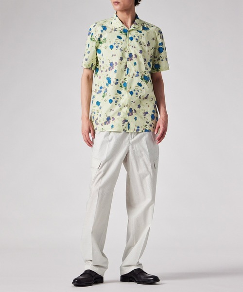 PS Paul Smith ワイドパンツ カーゴパンツ シャイニーシアサッカー