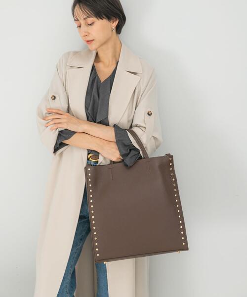 ハンドバッグ AULENTTI スタッズスクエアバッグ : ZOZOTOWN Yahoo!店