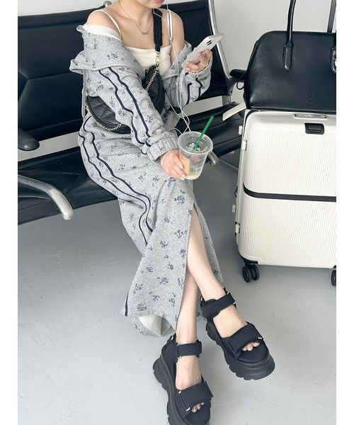 SNIDEL（スナイデル） ジップアップパーカー ONE SIZE グレー