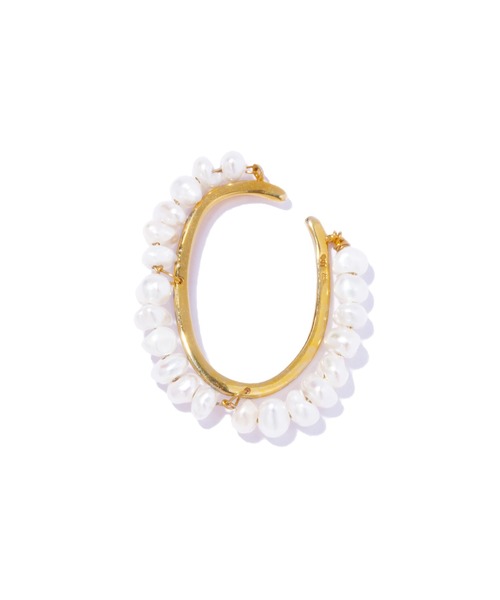 イヤーカフ 「les bonbon」trace pearl earcuff/トレース パール イヤーカフ レディースの画像
