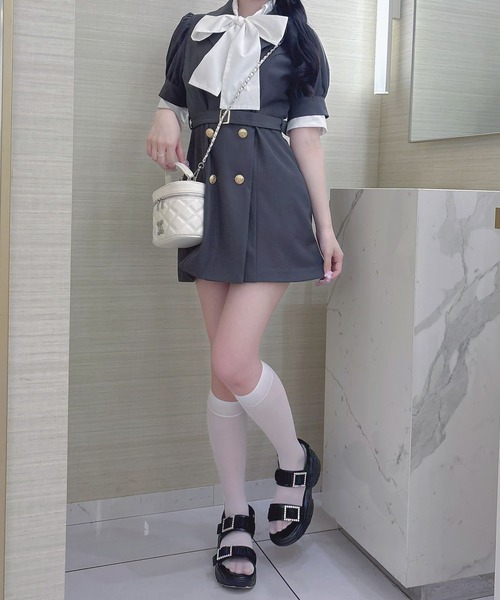 INGNI（イング） ワンピース 半袖 共ベルト付きジャケットミニ