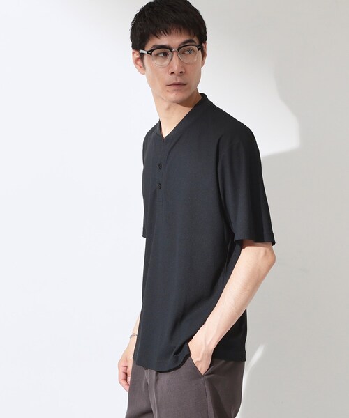 THE SHOP TK ヘンリーネック tシャツ 「サラッと軽い着心地に。」BO-NO
