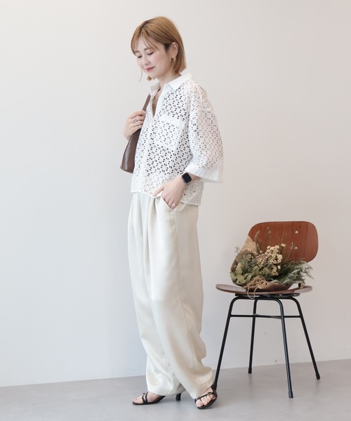 「AMERICAN HOLIC」 半袖シャツ M ブラック レディース_画像3
