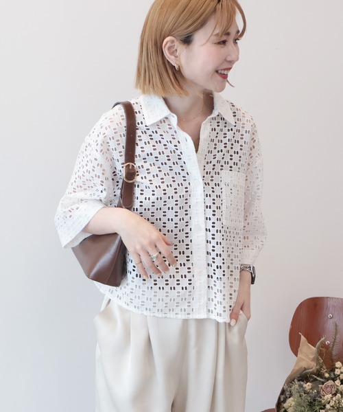 「AMERICAN HOLIC」 半袖シャツ M ブラック レディース_画像8
