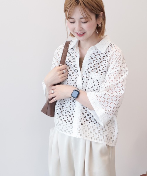 「AMERICAN HOLIC」 半袖シャツ M ブラック レディース_画像9