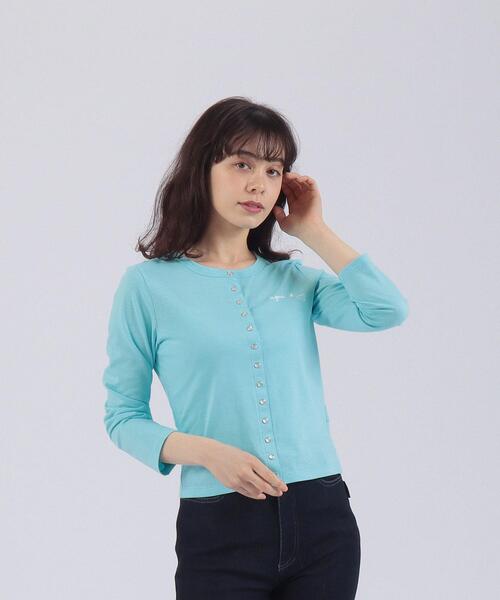 「agnes b.」 カーディガン 1 ブルー系その他 レディース_画像3