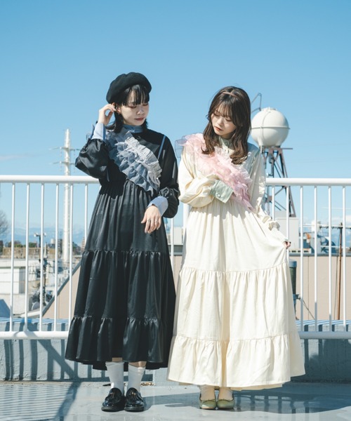 「kutir」 長袖ワンピース LARGE アイボリー レディース_画像2