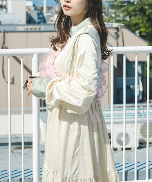 「kutir」 長袖ワンピース LARGE アイボリー レディース_画像3