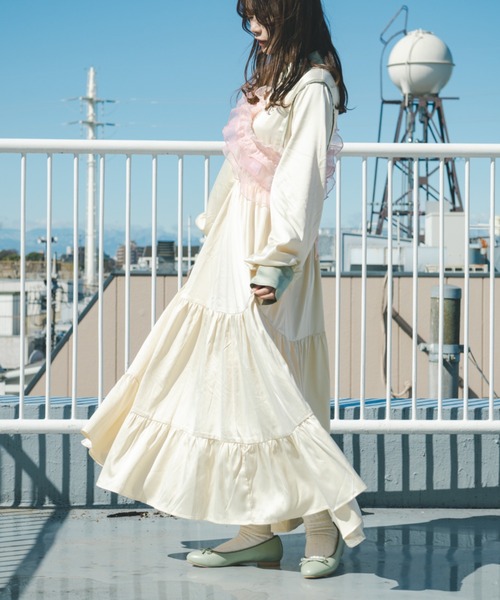 「kutir」 長袖ワンピース LARGE アイボリー レディース_画像5