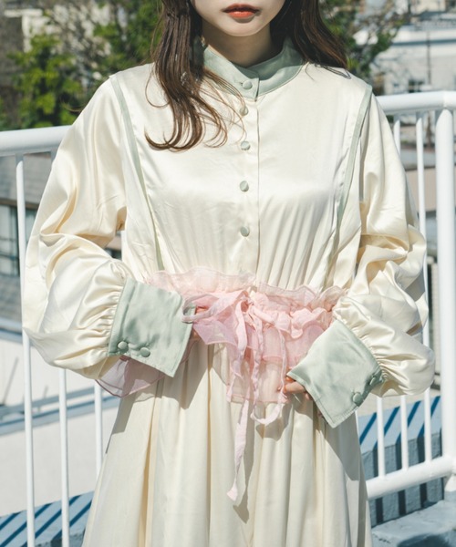 「kutir」 長袖ワンピース LARGE アイボリー レディース_画像8