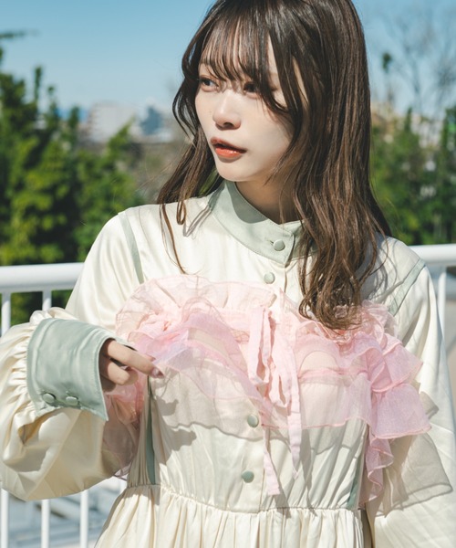 「kutir」 長袖ワンピース LARGE アイボリー レディース_画像9
