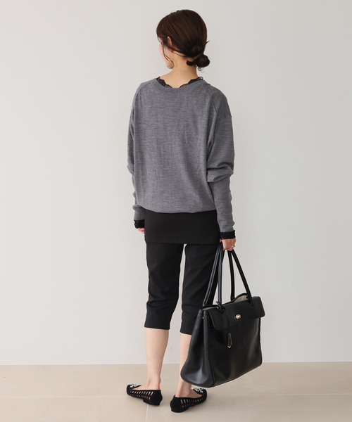 SLOBE IENA（スローブイエナ） tシャツ 「WEB限定/追加」Vネックレース