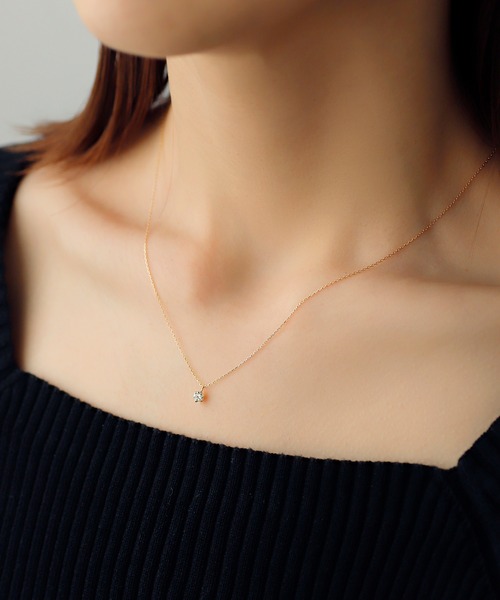 SIENA ROSE(シエナロゼ) ネックレス 一粒ダイヤモンドの18金 SIENA ROSE(シエナロゼ) ネックレス 一粒ダイヤモンドの18金