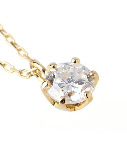 SIENA ROSE（シエナロゼ） ネックレス 一粒ダイヤモンドの18金