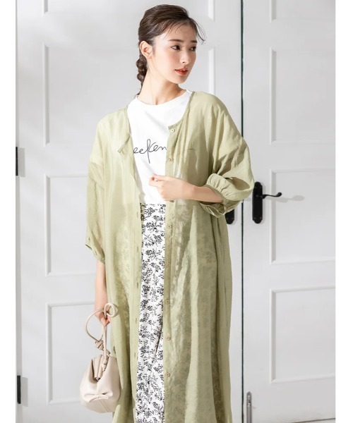 椎名出品 Long frill big collar shirt / ロングフリルビックカラーシャツ