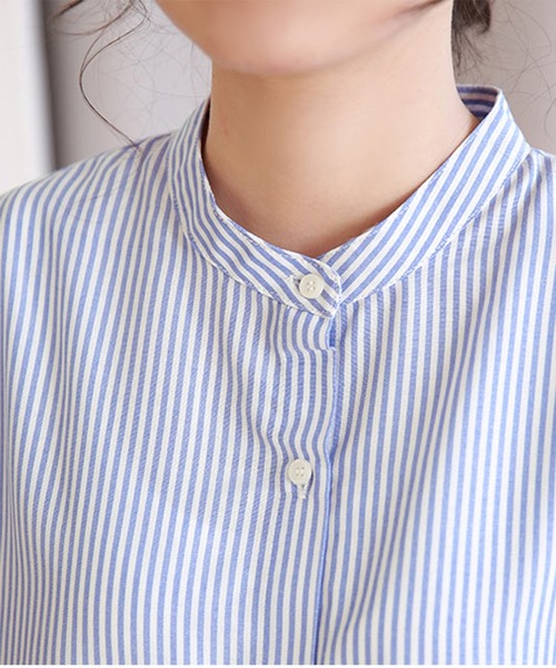 美品 GIVENCHY ジバンシー シャツワンピース ストライプ 40 L Isn't She？（イズントシー） シャツワンピース ストライプバンド