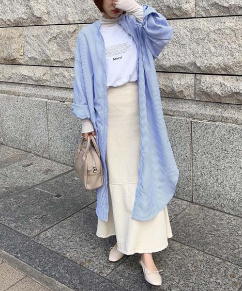 Isn't She？（イズントシー） シャツワンピース ストライプバンド