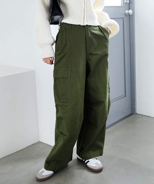 andme カーゴパンツ M65コットン2wayカーゴパンツ レディース