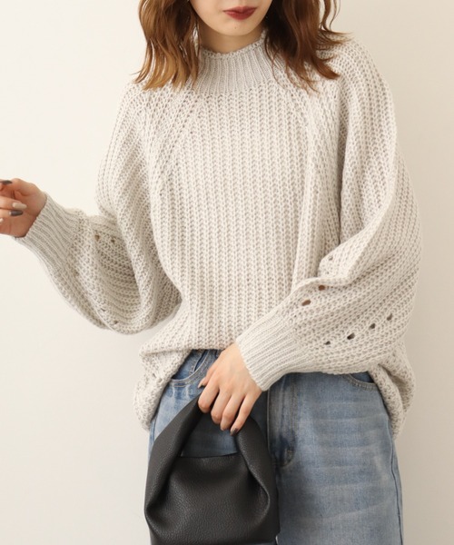 ニット セーター atONE モヘアライクニットプルオーバー レディース