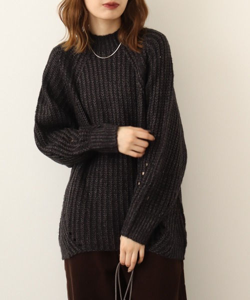 ニット セーター atONE モヘアライクニットプルオーバー レディース atONE ニット セーター モヘアライクニットプルオーバー