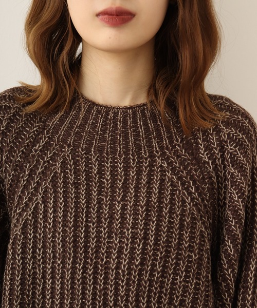 ニット セーター atONE モヘアライクニットプルオーバー レディース atONE ニット セーター モヘアライクニットプルオーバー