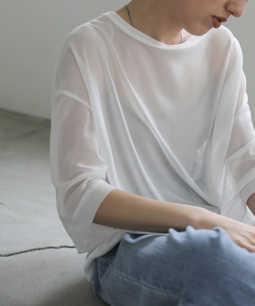 select MOCA（セレクトモカ） tシャツ 半袖 シアーハーフスリーブ