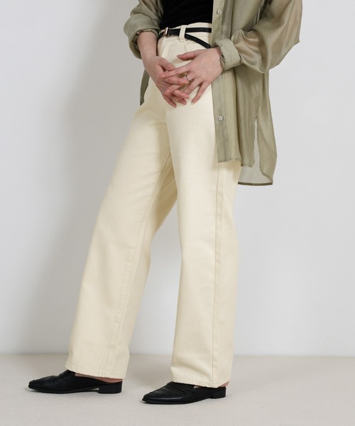 ジーンズ デニム デニムパンツ スラブストレートデニムパンツ レディース | select MOCA | 08