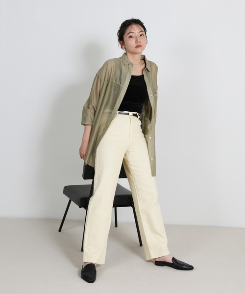 ジーンズ デニム デニムパンツ スラブストレートデニムパンツ レディース | select MOCA | 03