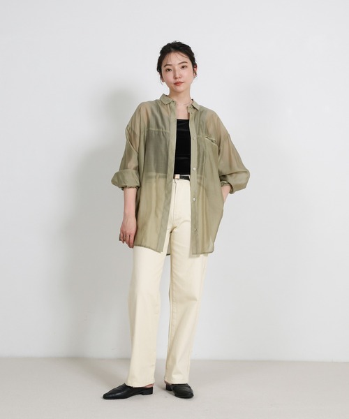 ジーンズ デニム デニムパンツ スラブストレートデニムパンツ レディース | select MOCA | 09