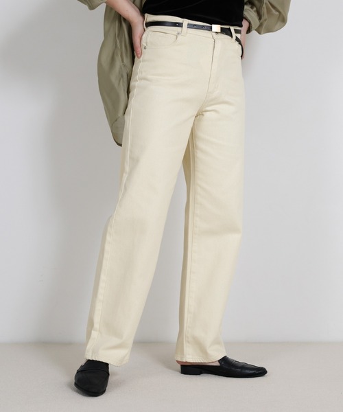 ジーンズ デニム デニムパンツ スラブストレートデニムパンツ レディース | select MOCA | 06