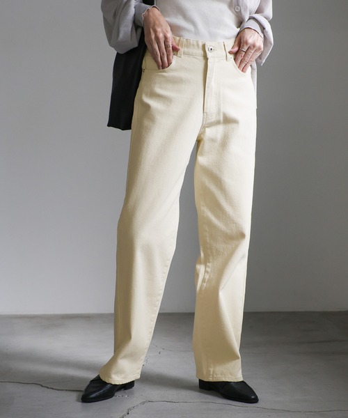 ジーンズ デニム デニムパンツ スラブストレートデニムパンツ レディース | select MOCA | 18