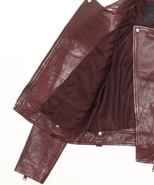 ALLSAINTS レザージャケット ライダースジャケット レッド 【公式通販】