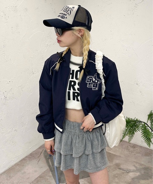 sedacle girl（セダクルガール） スタジャン スター刺繍ナイロン