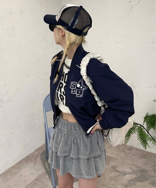 sedacle girl（セダクルガール） スタジャン スター刺繍ナイロン