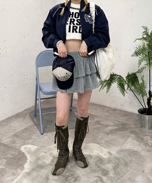 sedacle girl（セダクルガール） スタジャン スター刺繍ナイロン