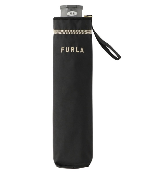 【晴雨兼用】FURLAフルラ 折りたたみ傘 ジッパー刺しゅう 晴雨兼用折りたたみ日傘 ジッパー刺繍（折りたたみ傘）｜FURLA
