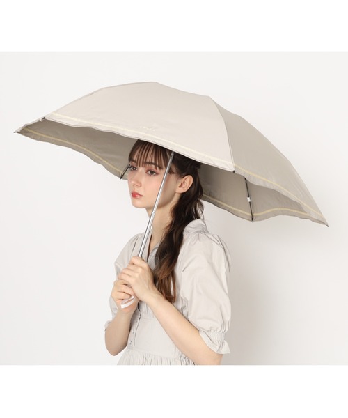 FURLA 折りたたみ傘 晴雨兼用折りたたみ日傘 ジッパー刺繍