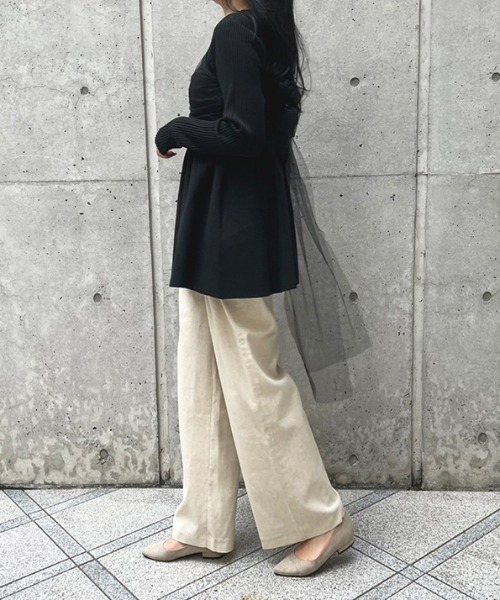 MODE ROBE ニット セーター チュールキャミセットリブニット