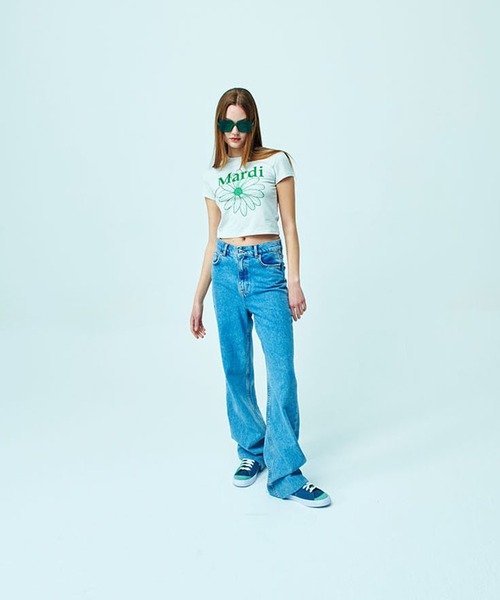 Tシャツ・カットソー Mardi Mercredi MardixQduroy Cropped Tshirt Q Flower 4BFT266 org.jpg