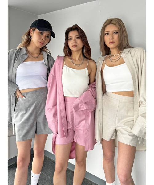 MLVINCE セットアップ EGOIST（エゴイスト） セットアップ リネンライクシャツセットアップ