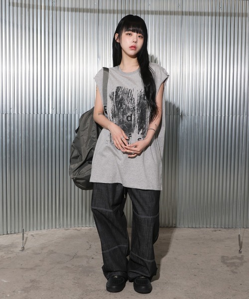 専用　ノースリーブ トップス タンクトップ FOLLOWIN タンクトップ ノースリーブ 「UNISEX」「ストリート