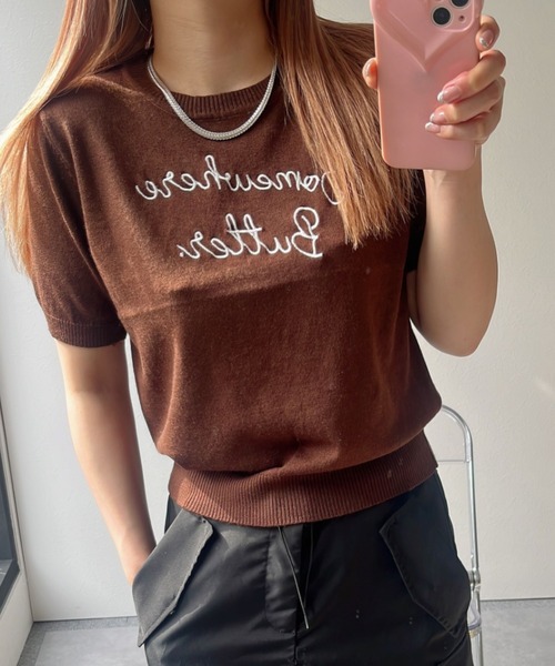 taylorページ Mystrada 刺繍ニット サマーニット LACーVERT tシャツ ロゴ刺繍サマーニット レディース : ZOZOTOWN Yahoo