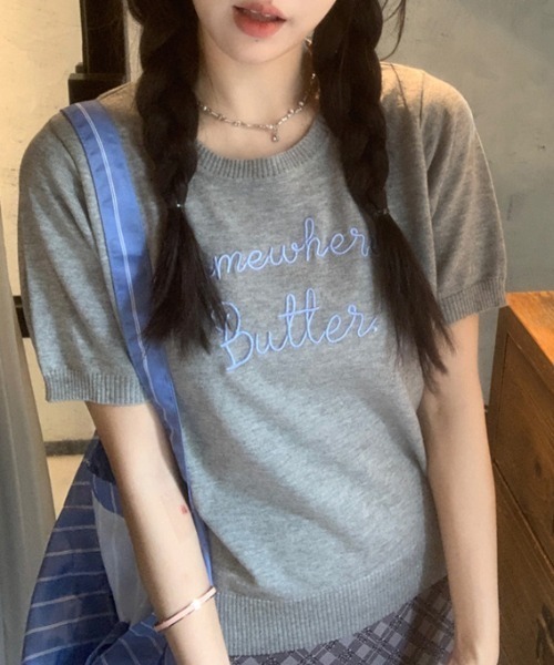 LACーVERT tシャツ 半袖 ロゴ刺繍サマーニット レディース : ZOZOTOWN