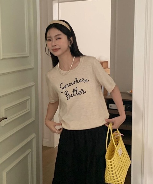 LACーVERT tシャツ ロゴ刺繍サマーニット レディース : ZOZOTOWN Yahoo
