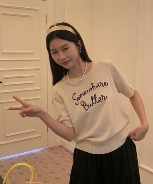 LACーVERT tシャツ ロゴ刺繍サマーニット レディース : ZOZOTOWN