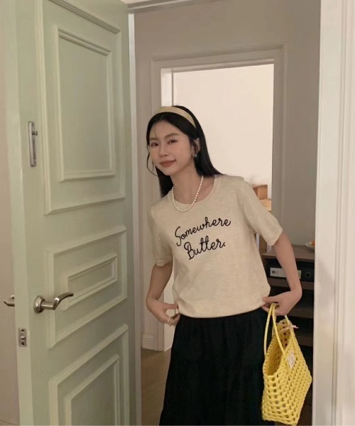 LACーVERT tシャツ ロゴ刺繍サマーニット レディース : ZOZOTOWN